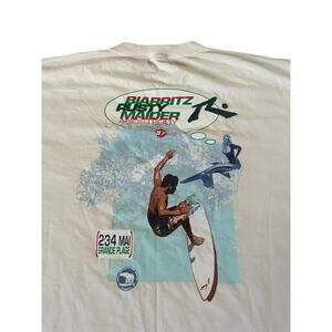 Vintage 90s 1997 Rusty Maider Biarritz Arosteguy Grande Plage XL Shirt VTG